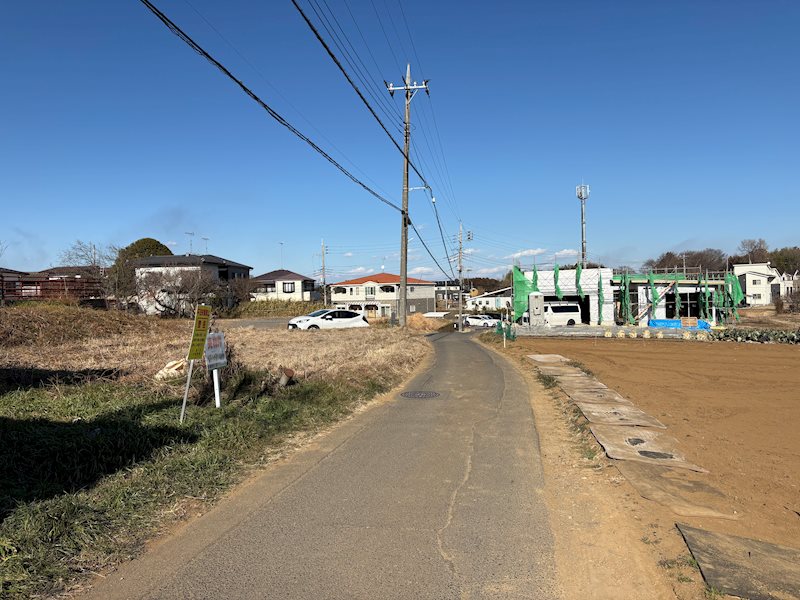 土浦市天川　土地 現地写真（前面道路含む現地写真）