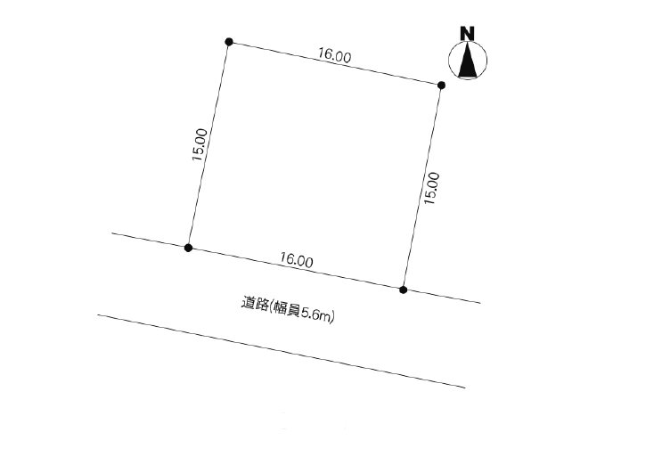 土浦市港町3丁目　土地 間取図・土地図