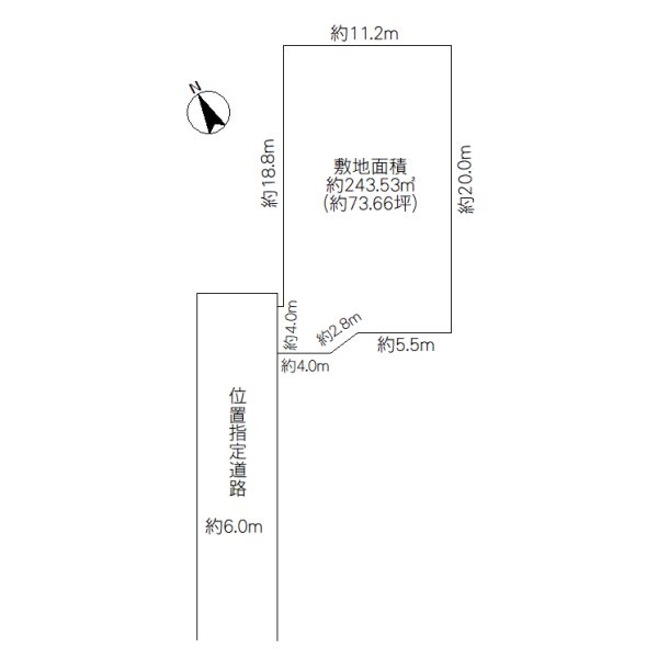 土浦市蓮河原新町　土地 間取図・土地図