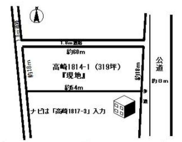 つくば市高崎　土地 間取図・土地図