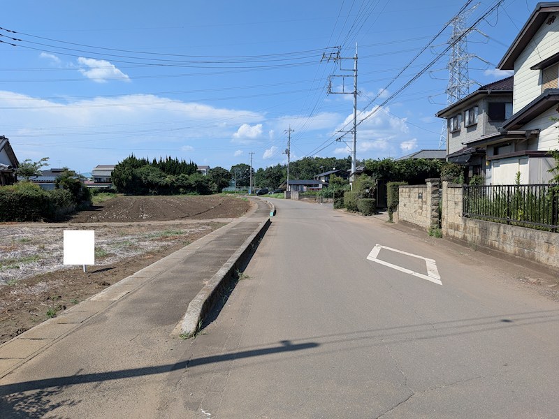 つくば市高崎　土地 現地写真（前面道路含む現地写真）