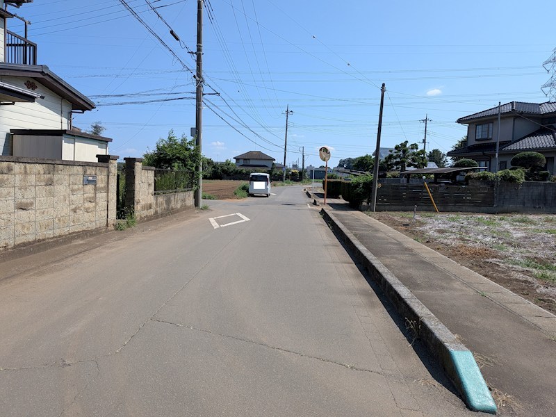 つくば市高崎　土地 現地写真（前面道路含む現地写真）