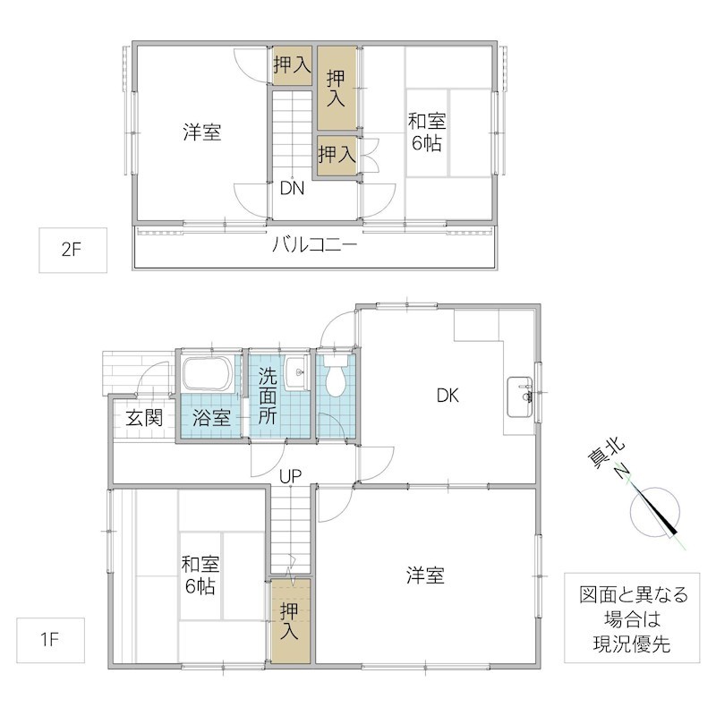 牛久市栄町３丁目　中古戸建 間取図・土地図