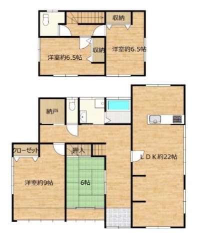 土浦市下高津４丁目 　中古戸建 間取図・土地図