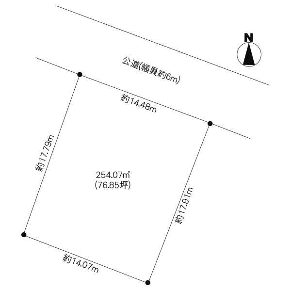 牛久市ひたち野東２丁目　土地  間取図・土地図