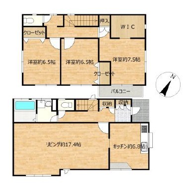 つくば市梅ケ丘　中古戸建 間取図・土地図