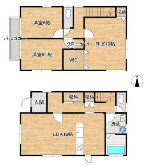 下妻市下妻乙　中古戸建 間取図・土地図