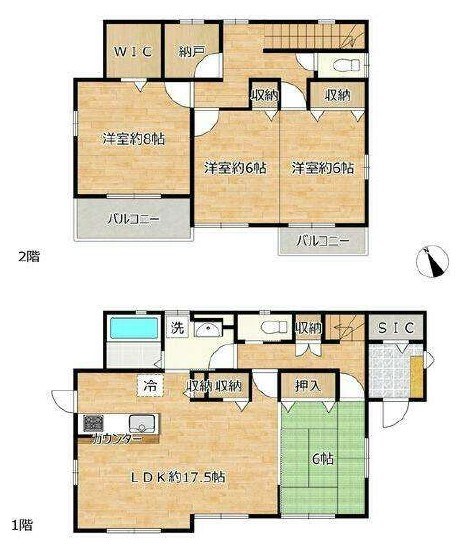 古河市新久田　中古戸建 間取図・土地図