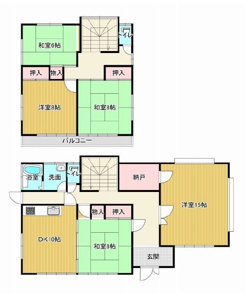 筑西市下岡崎２丁目　中古戸建 間取図・土地図