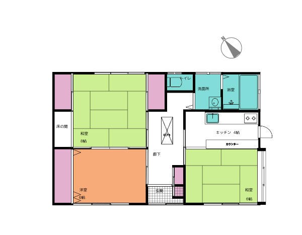 つくばみらい市筒戸　中古戸建 間取図・土地図