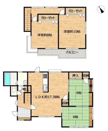 つくば市高見原４丁目　中古戸建 間取図・土地図