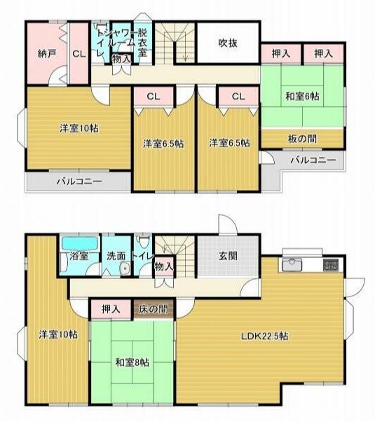 阿見町中央４丁目　中古戸建 間取図・土地図