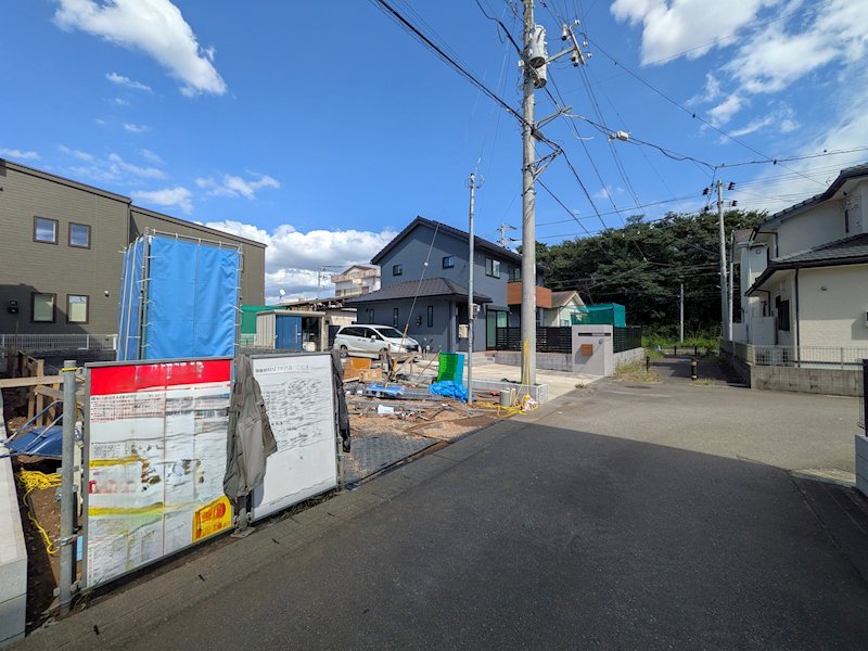 つくばみらい市陽光台２丁目　新築戸建２期　１号棟 現地写真（前面道路含む現地写真）