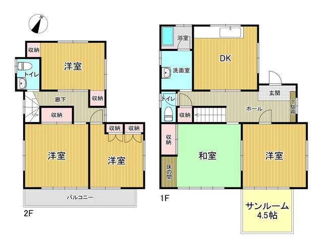 つくばみらい市豊体　中古戸建 間取図・土地図