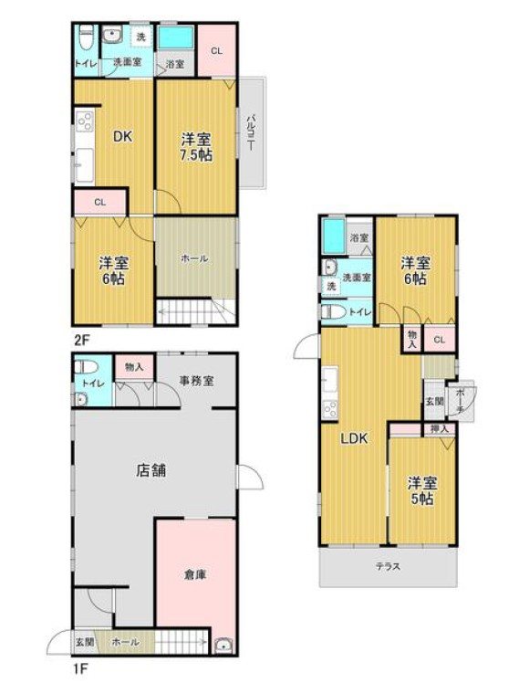 桜川市真壁町田　中古戸建 間取図・土地図