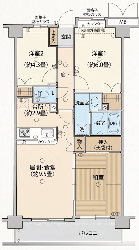 藤和シティコープ堀切菖蒲園 間取り図
