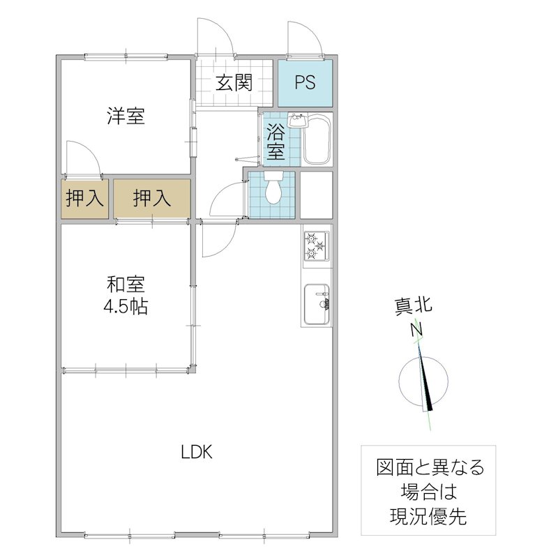 東カン水戸パークハイツ 間取図・土地図