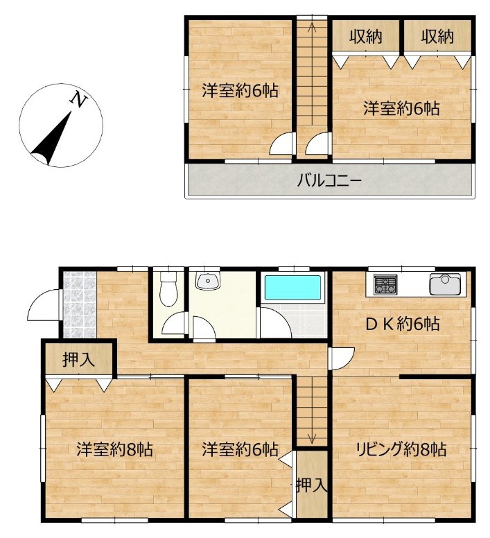つくばみらい市谷井田　中古戸建 間取図・土地図