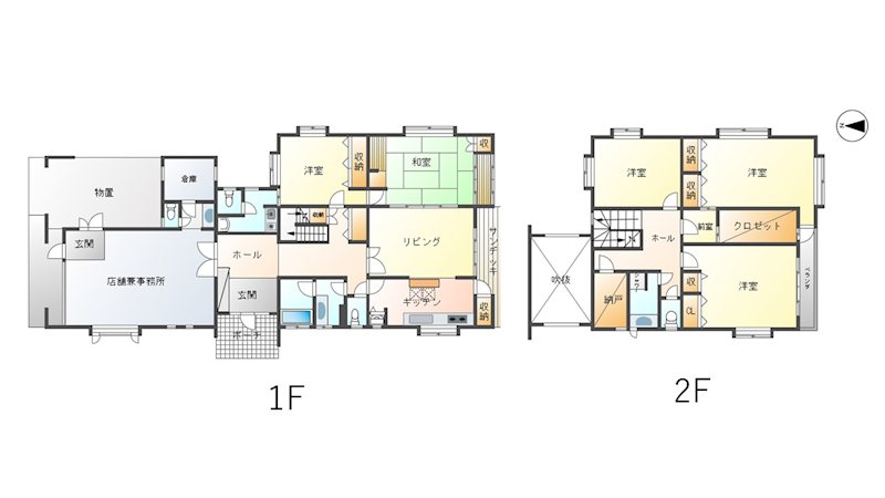安曇野市穂高有明　中古戸建 間取図・土地図