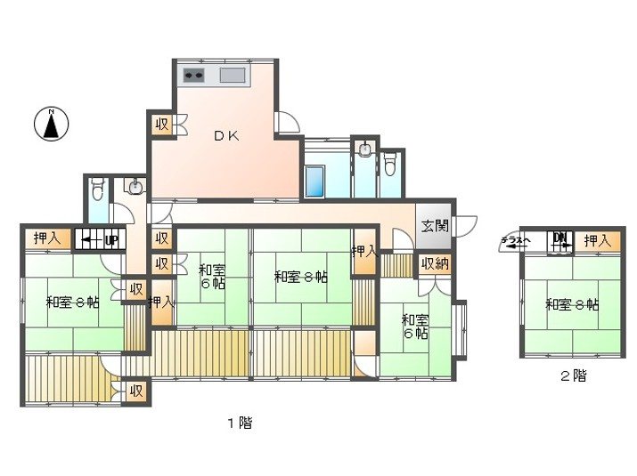 小諸市乙女　中古戸建 間取図・土地図