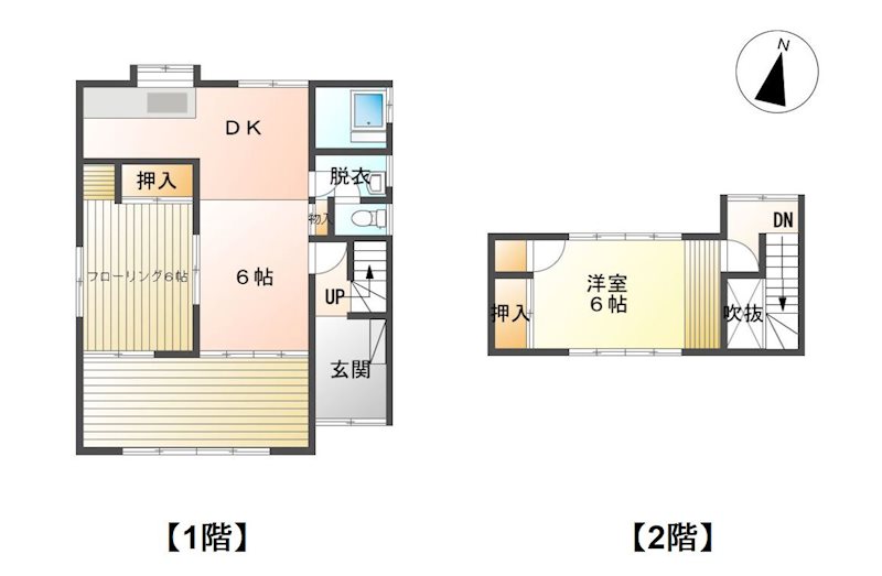長野市富竹　戸建 間取図・土地図