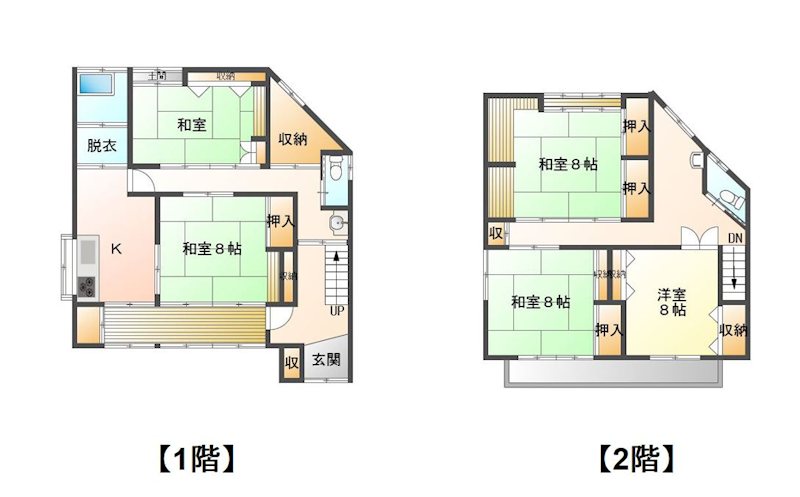 須坂市須坂　中古戸建 間取図・土地図