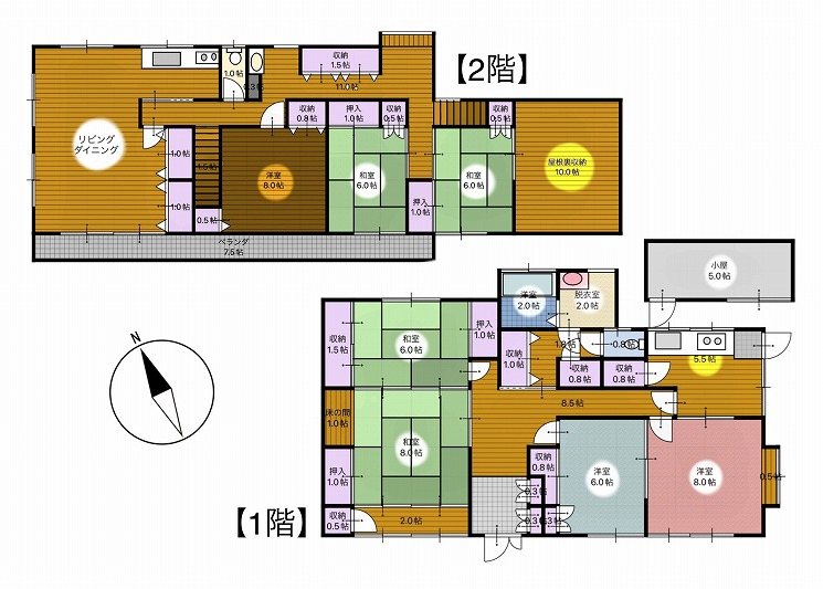 佐久市横根　中古戸建 間取図・土地図