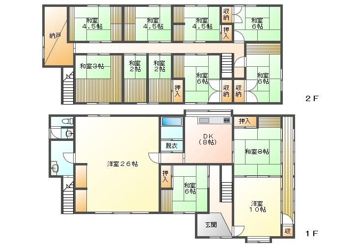 上田市材木町　中古戸建 間取図・土地図