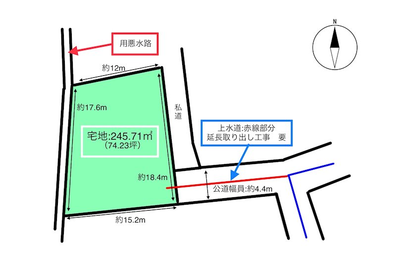 小海町豊里　土地 間取図・土地図