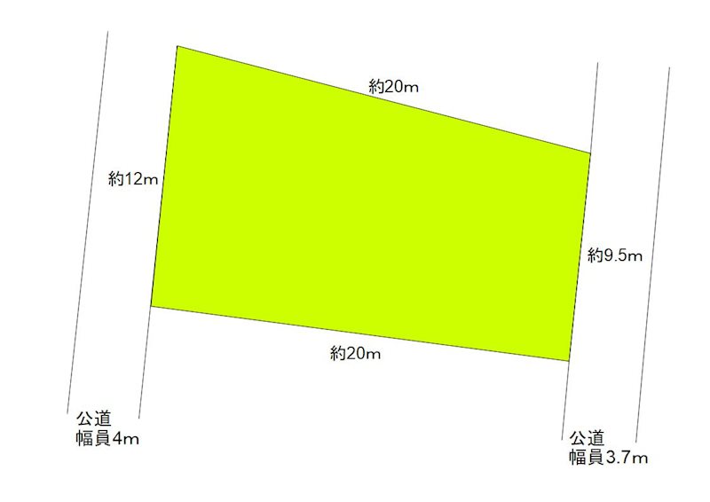 上田市浦野　土地 間取図・土地図