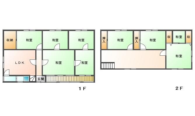 東御市祢津　中古戸建 間取図・土地図