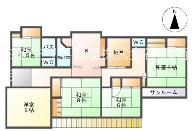 長野市上松　中古戸建 間取図・土地図