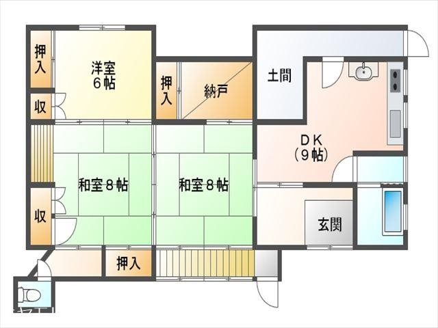 上田市小泉　中古戸建 間取図・土地図