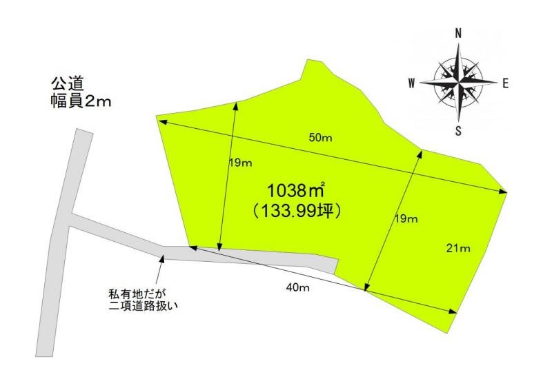 上田市林之郷　土地 間取図・土地図