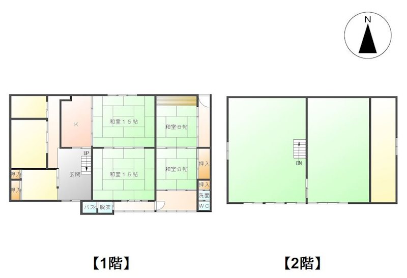 信州新町越道　中古戸建 間取図・土地図