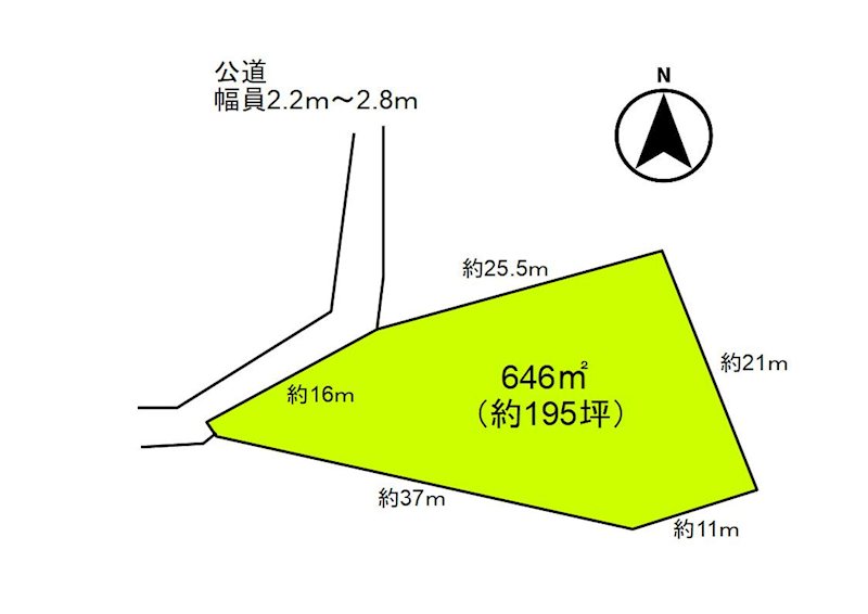 軽井沢町発地　土地 間取図・土地図
