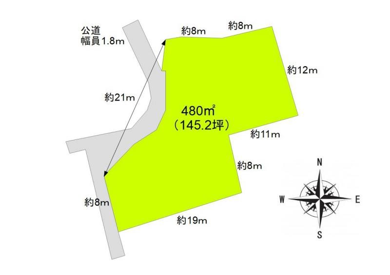 上田市岡　土地 間取図・土地図