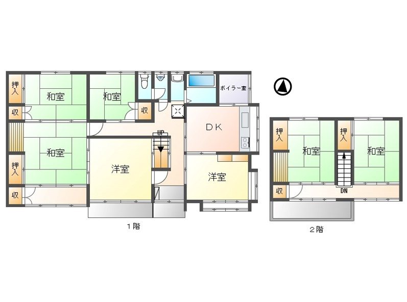 佐久市新子田　中古戸建 間取図・土地図