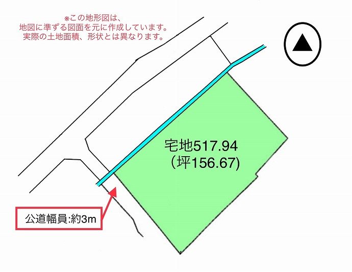 佐久市臼田　土地 間取図・土地図