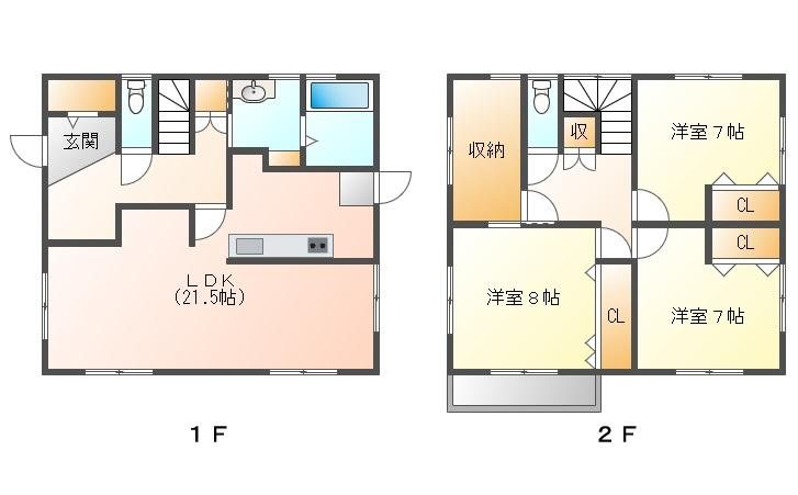 東御市新屋　中古戸建 間取図・土地図