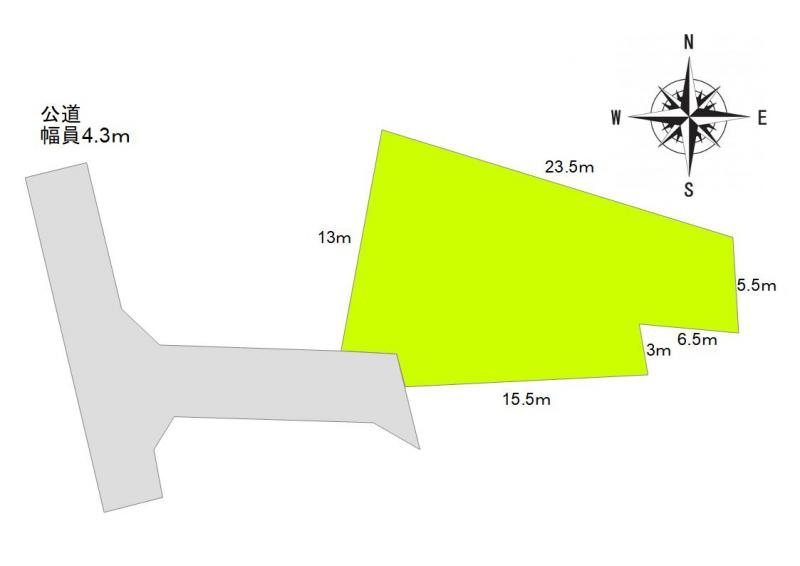 上田市塩川　土地 間取図・土地図