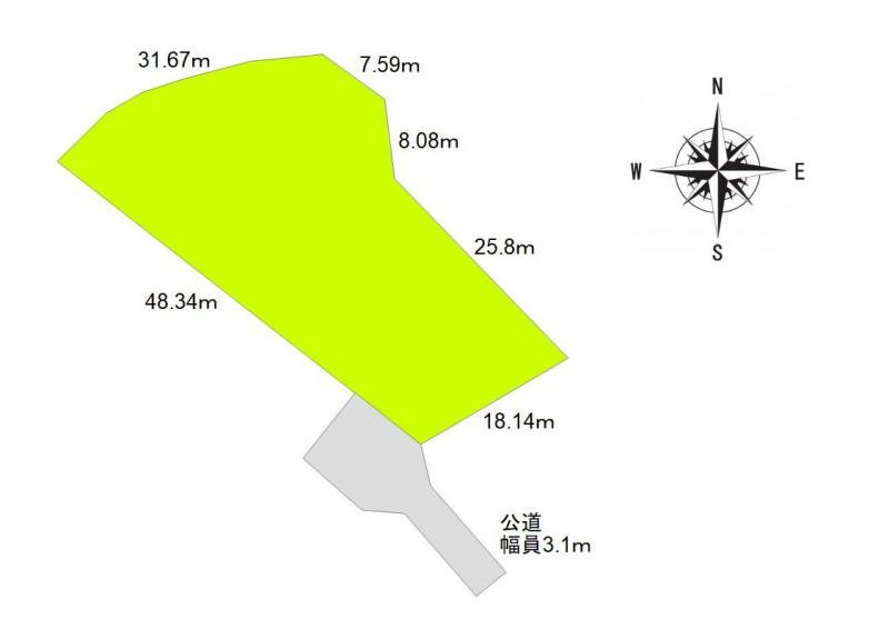 小県郡青木村沓掛　中古戸建 間取図・土地図