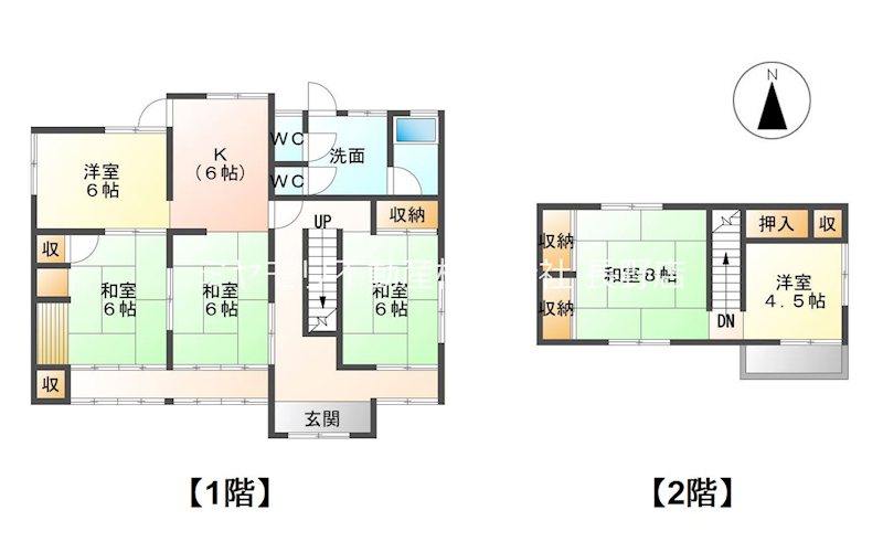 長野市三輪2丁目　中古住宅 間取図・土地図