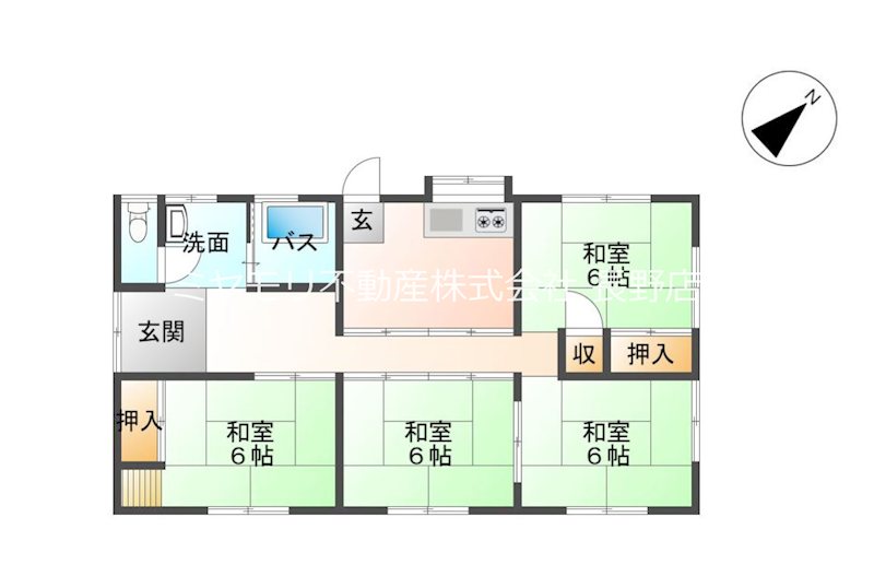 長野市小鍋　中古戸建 間取図・土地図