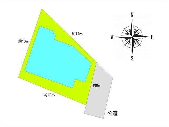 上田市緑が丘　中古戸建 間取図・土地図