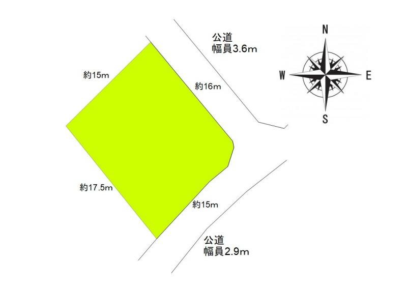上田市生田　土地 間取図・土地図
