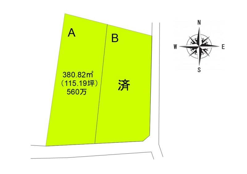 上田市富士山　土地 間取図・土地図