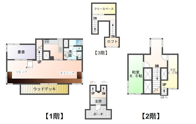 千曲市八幡　中古戸建 間取図・土地図