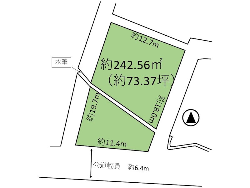 佐久市新子田　土地 間取図・土地図