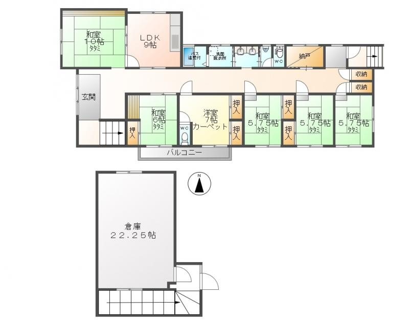 上田市天神　戸建 間取図・土地図
